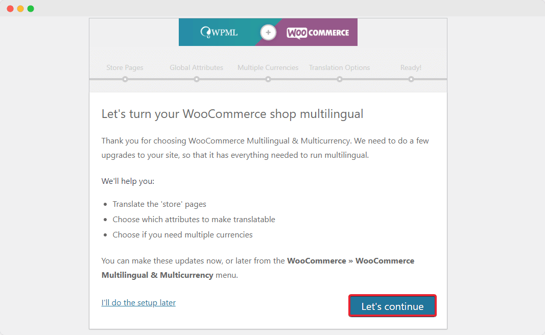 Translate WooCommerce Shops