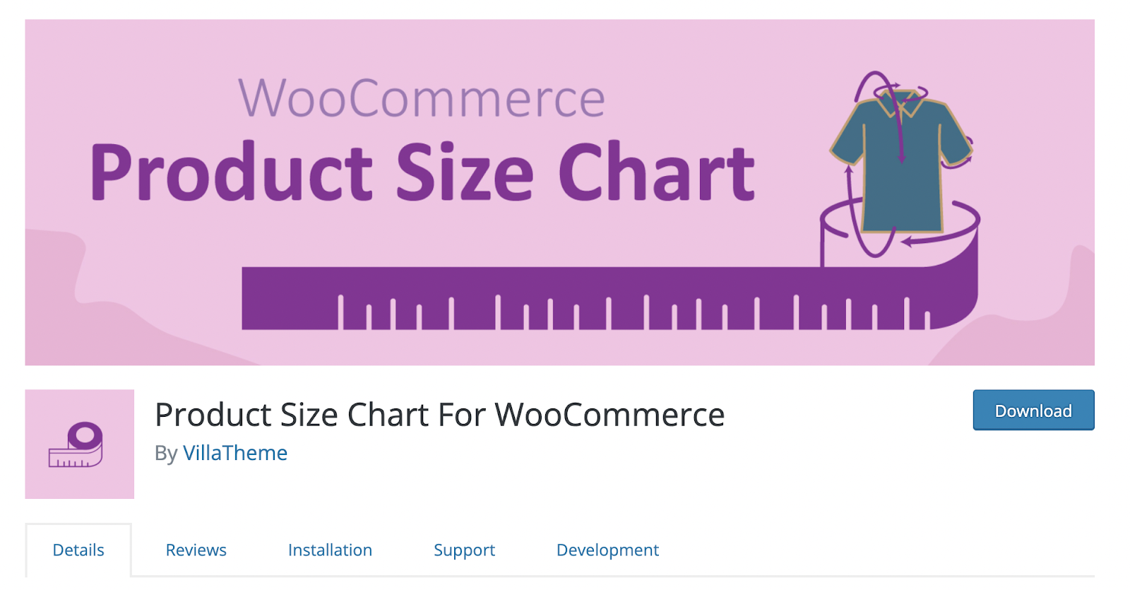 WooCommerce Product Size Chart