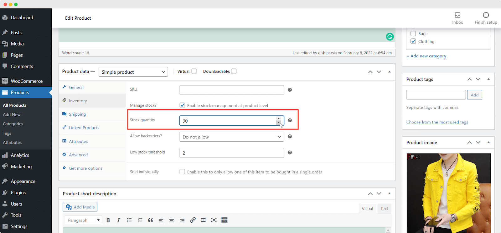 WooCommerce Inventory Management