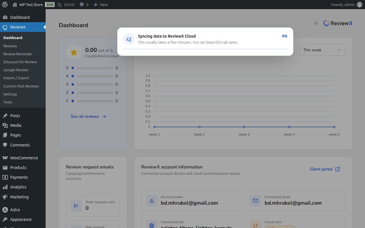 ReviewX Dashboard Overview