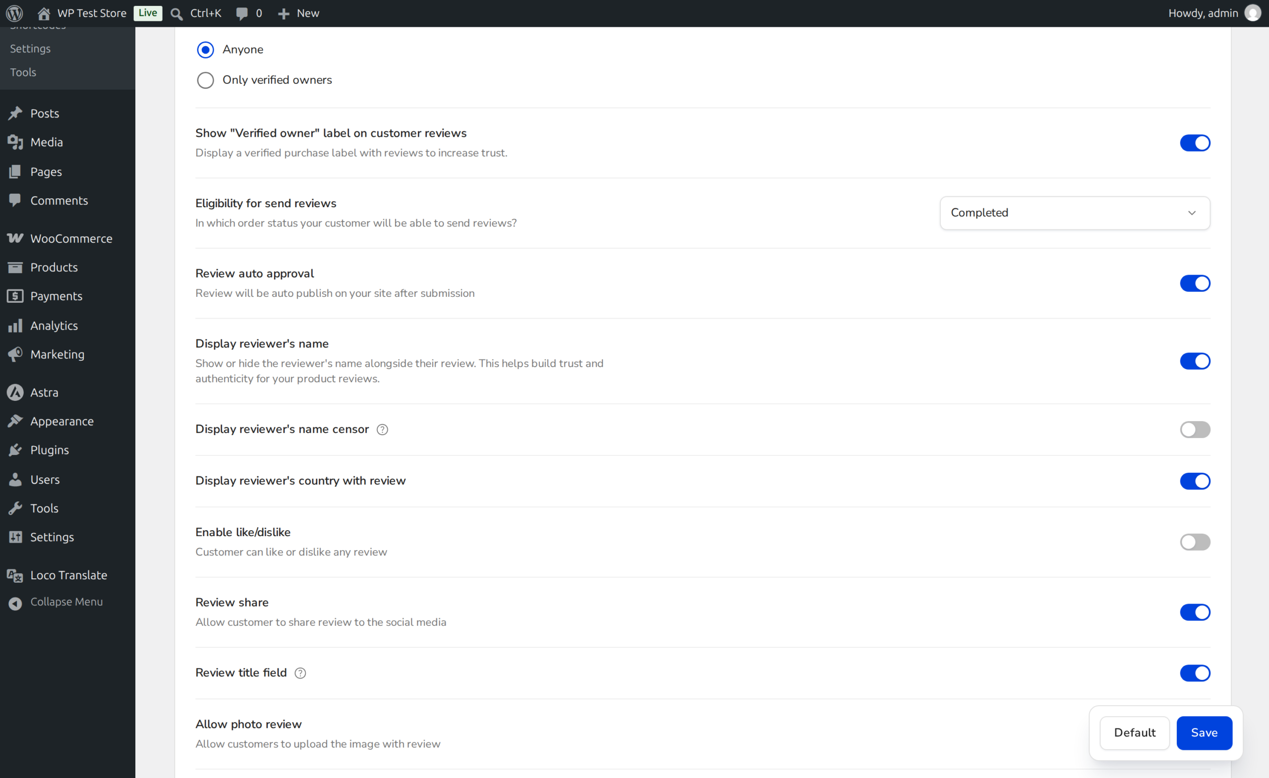 ReviewX GDPR and Privacy Consent Checkbox Configuration